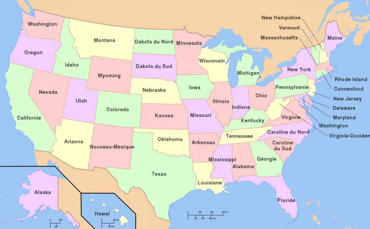 VS op een kaart